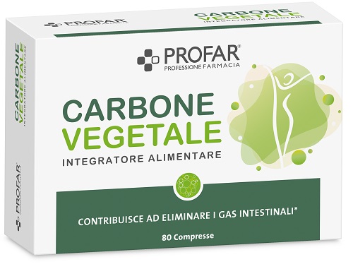 PROFAR CARBONE VEGETALE 80 COMPRESSE - farmavitality.it