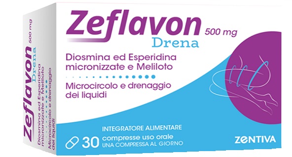 Zentiva Zefalavon Drena Integratore per il benessere circolatorio 30 compresse - farmavitality.it