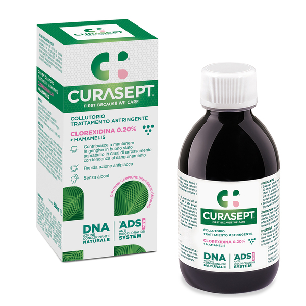 CURASEPT COLLUTORIO ADS DNA TRATTAMENTO ASTRINGENTE 200 ML + CAMPIONE OMAGGIO DENTIFRICIO ASTRINGENTE 6 ML - farmavitality.it
