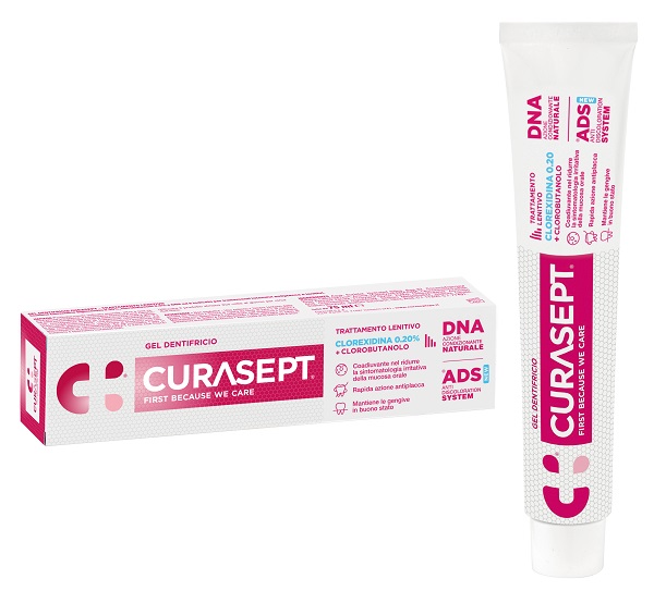 CURASEPT GEL DENTIFRICIO ADS DNA TRATTAMENTO LENITIVO 75 ML - farmavitality.it