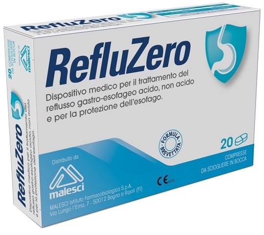 Refluzero Integratore contro il reflusso gastrop-esofageo 20 compresse - farmavitality.it