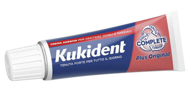 KUKIDENT PLUS ORIGINAL CREMA ADESIVA DENTIERE 40 G - farmavitality.it