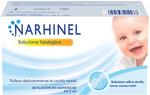 SOLUZIONE FISIOLOGICA PER ASPIRATORE NASALE NARHINEL 60 FLACONCINI DA 5 ML - farmavitality.it
